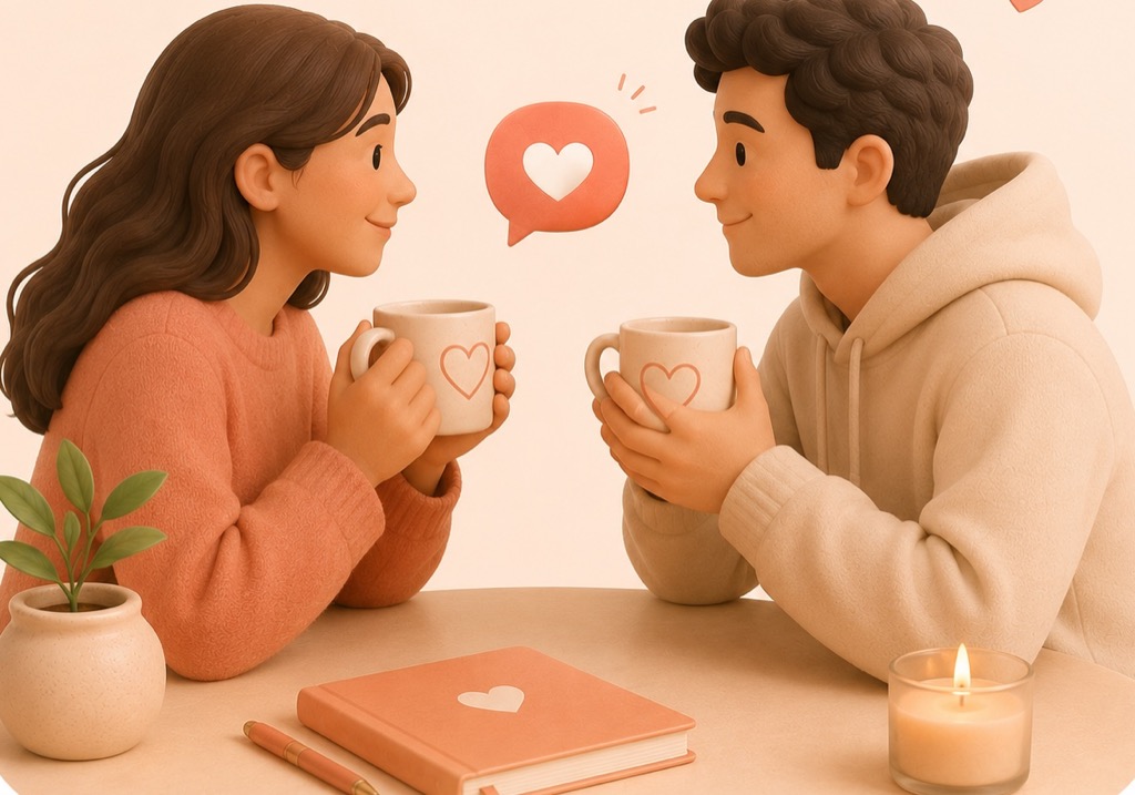 Couple sharing a warm moment together